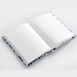 Journal Diary Blue Floral Print Fabric Binding - Image 4