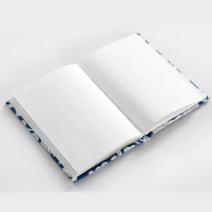 Journal Diary Blue Floral Print Fabric Binding - Image 4