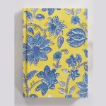 Lotus Floral Block Printed Bound Journal Notebook - Image 3