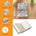 Vintage Printed Fabric Diary Blank Notebook - Image 5