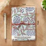 Vintage Printed Fabric Diary Blank Notebook - Image 6