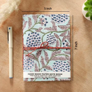 Vintage Printed Fabric Diary Blank Notebook - Image 6
