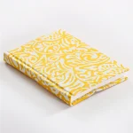 Yellow Block Print Fabric Diary - Image 2