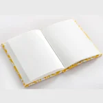 Yellow Block Print Fabric Diary - Image 4