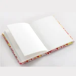 Yellow Floral Print Fabric Binding Notebook - Image 4