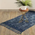 Indian Hand Block Print Cotton Carpet/Rug