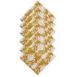 100% Cotton Voile Fabric Kitchen Napkins Yellow Ikat Print - Image 4