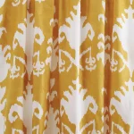 100% Cotton Voile Fabric Kitchen Napkins Yellow Ikat Print - Image 9