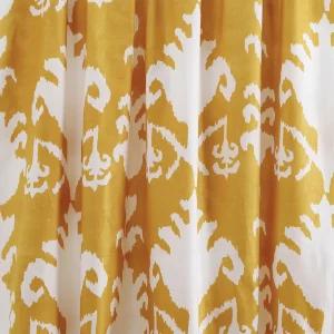 100% Cotton Voile Fabric Kitchen Napkins Yellow Ikat Print - Image 9