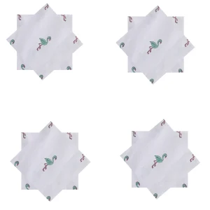 100%Cotton Print Voile Fabric Napkins Flamingo Print - Image 3