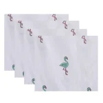 100%Cotton Print Voile Fabric Napkins Flamingo Print - Image 2