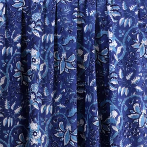 18" Blue Floral Printed Cotton Napkins Set - Image 6