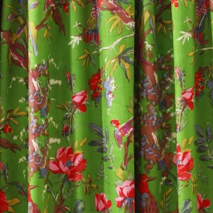 20" Green Birds Printed Cotton Napkins Set - Image 9