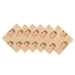 24 PC Peach Floral Printed 100% Cotton Napkins - Image 4
