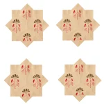 24 PC Peach Floral Printed 100% Cotton Napkins - Image 5