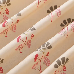 24 PC Peach Floral Printed 100% Cotton Napkins - Image 6