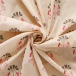 24 PC Peach Floral Printed 100% Cotton Napkins - Image 7