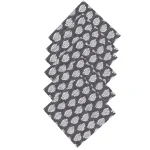 24PC Cotton Dinner Napkins Set Grey Floral - Image 4
