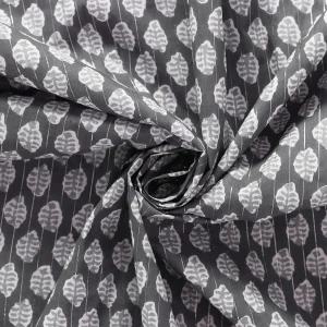 24PC Cotton Dinner Napkins Set Grey Floral - Image 7