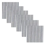 48 Pc Grey Striped Printed Cotton Fabric Napkins - Image 4