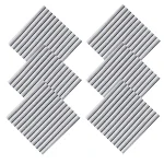 48 Pc Grey Striped Printed Cotton Fabric Napkins - Image 5