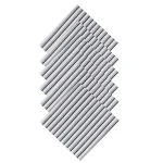 48 Pc Grey Striped Printed Cotton Fabric Napkins