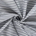 48 Pc Grey Striped Printed Cotton Fabric Napkins - Image 7