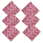48 PC Maroon Arrow Printed Pure Cotton Napkins - Image 2