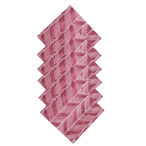 48 PC Maroon Arrow Printed Pure Cotton Napkins - Image 3