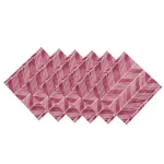48 PC Maroon Arrow Printed Pure Cotton Napkins - Image 4
