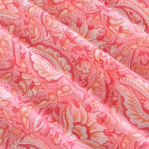 48 PC Set Pink Paisley Print Cotton Napkins - Image 11