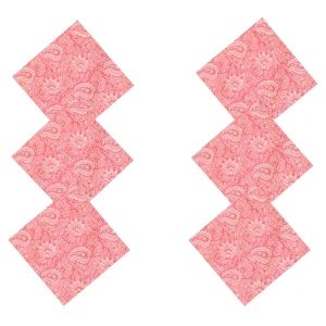 48 PC Set Pink Paisley Print Cotton Napkins - Image 4