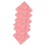 48 PC Set Pink Paisley Print Cotton Napkins - Image 5