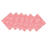 48 PC Set Pink Paisley Print Cotton Napkins - Image 6