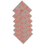 6 PC Grey Floral Print Cotton Napkins - Image 4