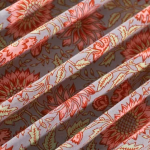 6 PC Grey Floral Print Cotton Napkins - Image 7