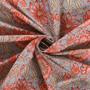 6 PC Grey Floral Print Cotton Napkins - Image 8