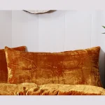 Mustard Gold Color Velvet Pillow Cover - Image 2