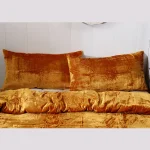 Mustard Gold Color Velvet Pillow Cover - Image 3