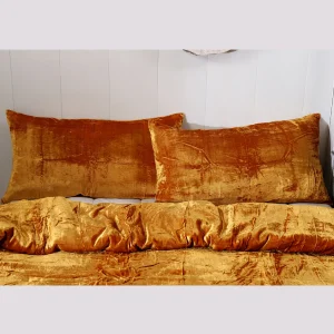 Mustard Gold Color Velvet Pillow Cover - Image 3