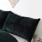 Emerald Green Solid Soft Velvet Pillow Cover - Image 4