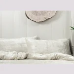 White Soft Velvet Fabric Pillow Cover - Image 2