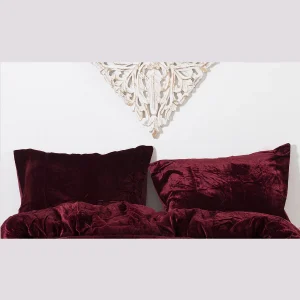 2 PC Luxury Wine Color Velvet Pillow Cover - Image 5