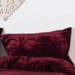 2 PC Luxury Wine Color Velvet Pillow Cover - Image 4