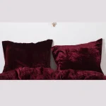 2 PC Luxury Wine Color Velvet Pillow Cover