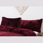 2 PC Luxury Wine Color Velvet Pillow Cover - Image 3