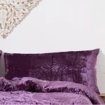 Purple Velvet Large Pillow Cover Zip Closer - Image 4