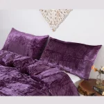 Purple Velvet Large Pillow Cover Zip Closer - Image 3