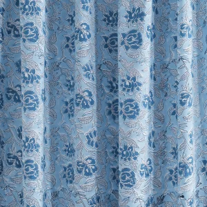 Beautiful Blue Floral Printed Cotton Napkins 48 PC Set - Image 4