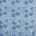 Beautiful Blue Floral Printed Cotton Napkins 48 PC Set - Image 5